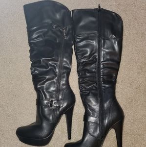(SOLD) Black Leather Boots